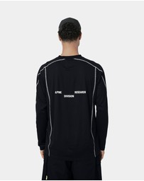 PYRA - CONTRAST LS TEE - BLACK