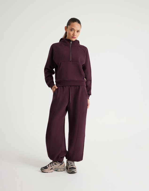 Upstate - Plush Barrel Track Pant - Merlot