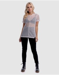DVNT - Sheer Boyfriend-Cut Top