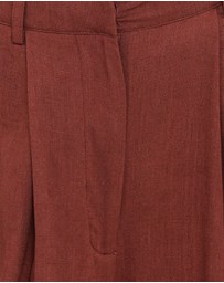 Petal & Pup - Elinor Cuffed Linen Pant - Brown
