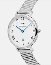 Daniel Wellington - Petite 28mm Roman Numerals Date Sterling S