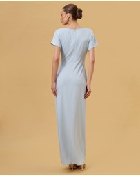 CHANCERY - Pia Ruched Waist Slinky Gown
