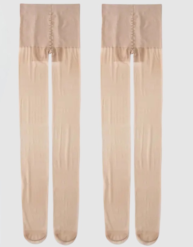 High Heel Jungle - 15 Denier Silky Slimming Sheer Tights - 2 Pack - Nude
