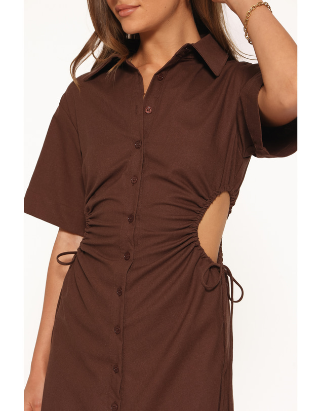 Petal & Pup - Gianni Midi Dress - Brown