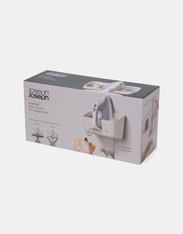 Joseph Joseph - Ironhub™ Wall-Mounted Iron Storage Caddy with Ironing Board Hook