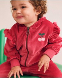 Huxbaby - Very Cherry Velour Trackpants - Babies
