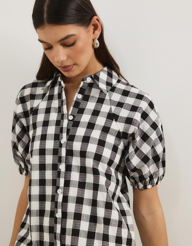Atmos&Here - Lina Mini Dress with Puff Sleeve