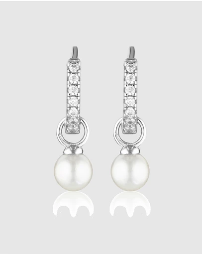 Georgini - Baby Pearl Silver Hoop