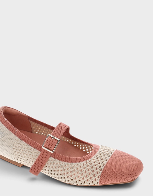 Mia Vita - Violet Open Knit Flat - Terracotta
