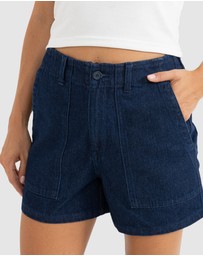 Rhythm - Fatigue Denim Shorts