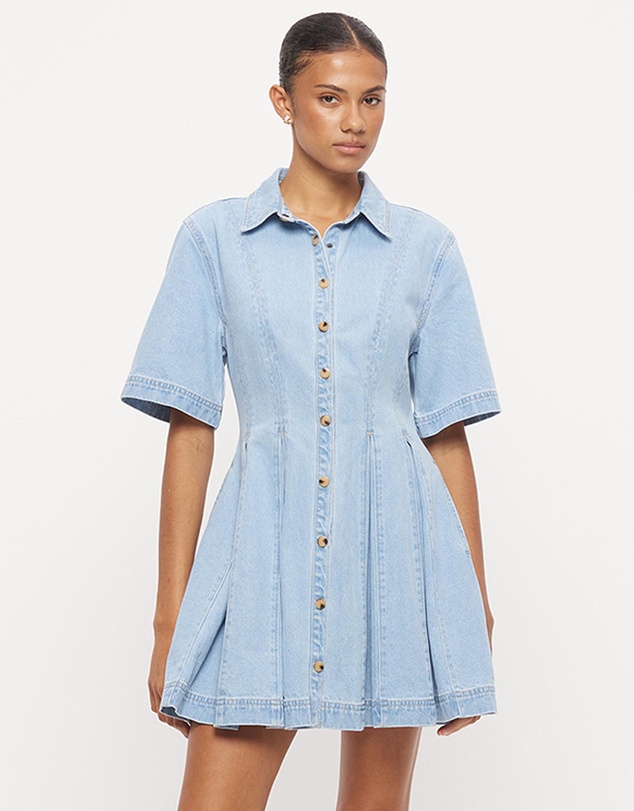 MON RENN - Hallie Denim Shirt Dress
