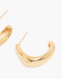 Lovisa - Waterproof Gold Plated Stainless Steel Banana Shape Hoop Earrings
