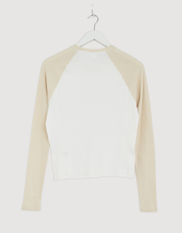 Revibe - Repaired Bassike Paneled Rib Long Sleeve Baby T-Shirt - AU 8