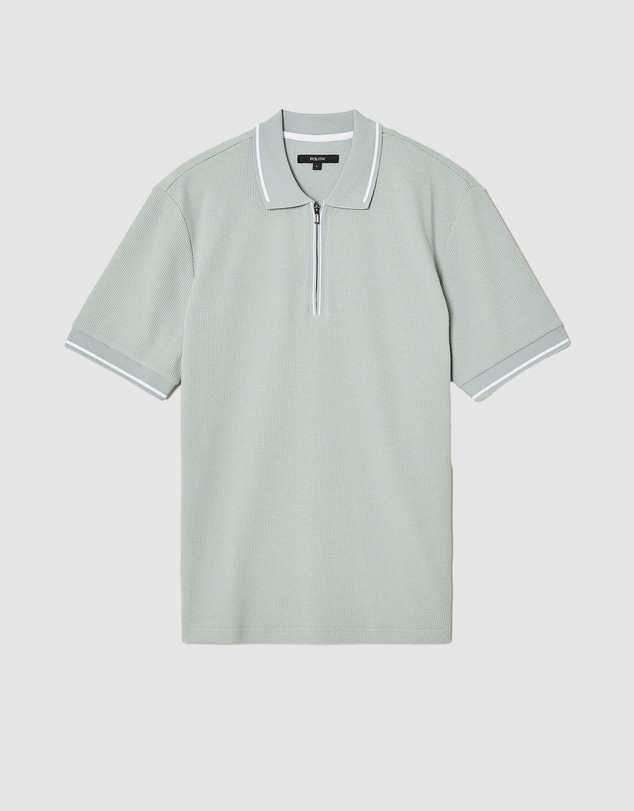 Politix - Morgan Textured Zip-up Polo