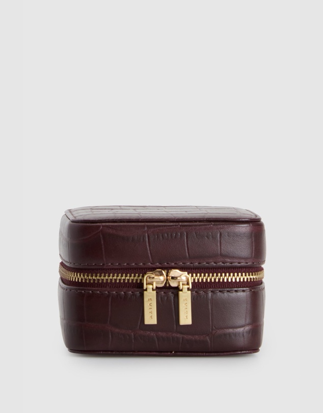 Evity - Lila Croc Emboss Jewellery Box