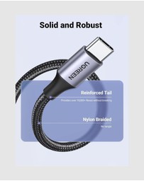 Ugreen - UGreen 3m USB-C to USB 2.0 Male Cable Space Gray – Fast Charging QC 3.0 Data Transfer
