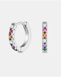 Mestige Kids - Vibrant Mini Hoops - Silver Plated