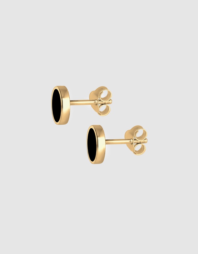 Kuzzoi - ICONIC EXCLUSIVE - Classic Stud Earrings in Gold-Plated 925 Sterling Silver
