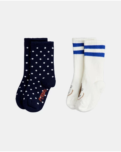 Mini Rodini - Elephant Shrew 2-Pack Socks