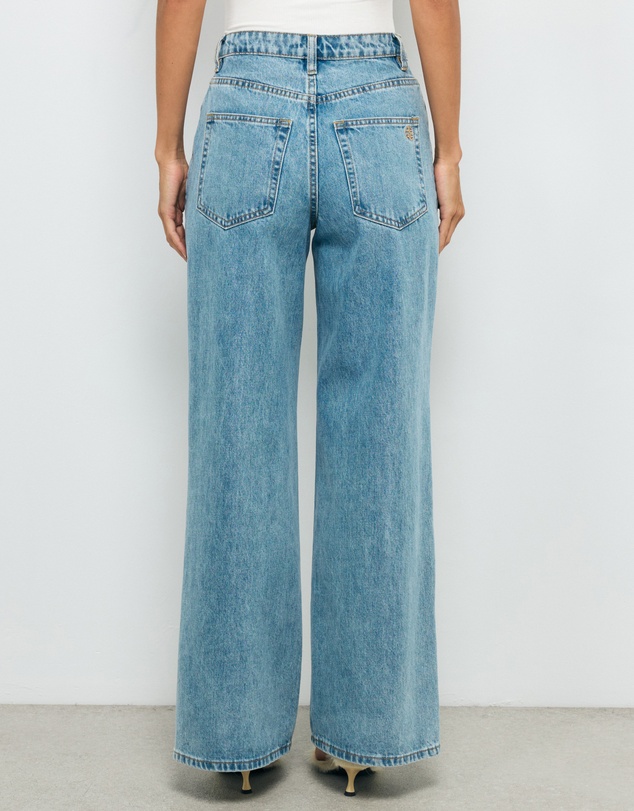 AERE - High Rise Wide Leg Jeans