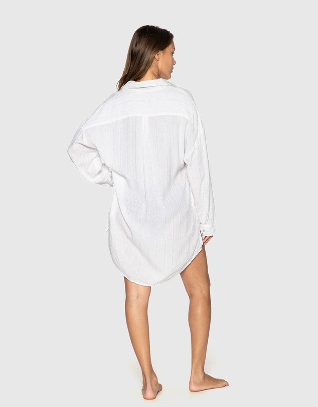 Nip Tuck Swim - Black Cassandra Bronte Beach Shirt White