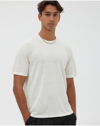 AERE - Linen Blend Knit T-shirt