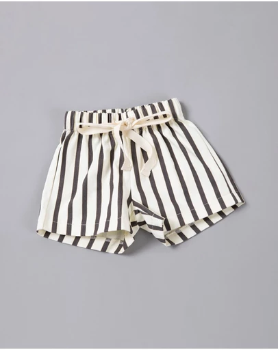 Tiny Trove - Benji Stripe Cotton Shorts - Babies-Kids
