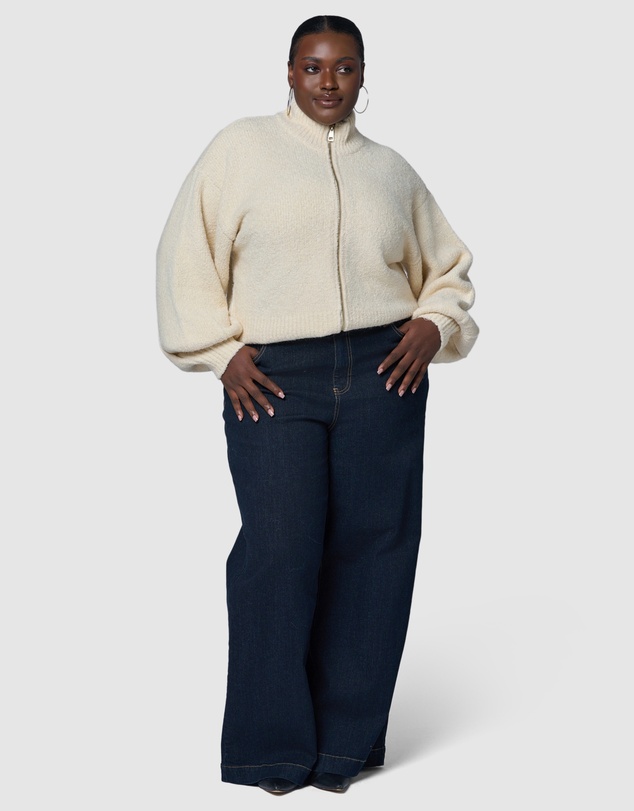 Sunday In The City - Lunaire Knit Bomber Jacket