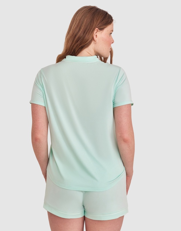 Bras N Things - Emilia Short Sleeve Top-Light Green