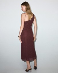 M.N.G - Asymmetrical Rhinestone Dress