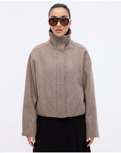 Brown Herringbone