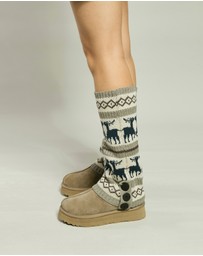 Ozwear Connection Uggs - Ugg Cardy Stretchy Knit Leg Warmers Slouch Socks
