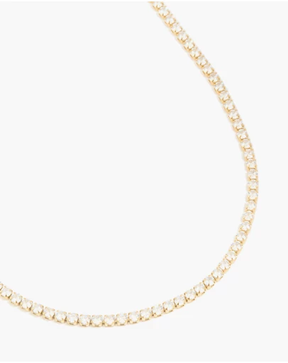 Lovisa - Waterproof Gold Plated Stainless Steel Cubic Zirconia Tennis Necklace