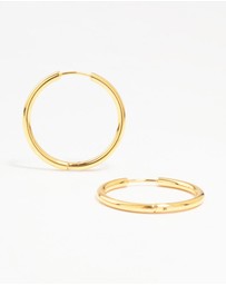 Lovisa - Gold Plated Surgical Steel Polished Hoop Earrings
