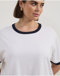 Atmos&Here Curvy - SS Ringer T-Shirt