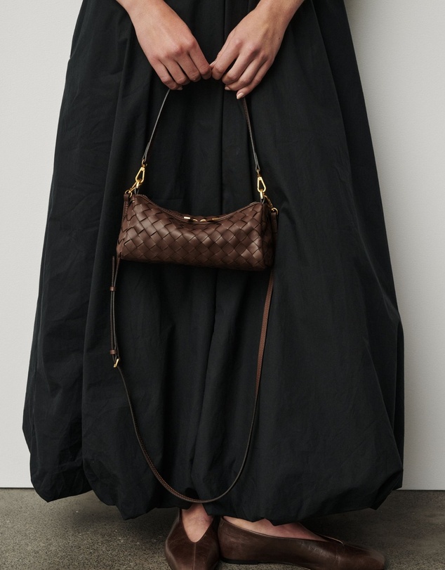 VESTIRSI - Vivi Woven Shoulder Crossbody Chocolate