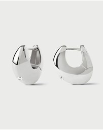 PDPAOLA - Wave Silver Hoop Earrings