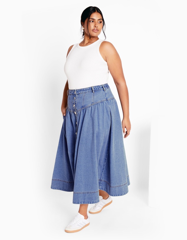 City Chic - Ari Denim Skirt