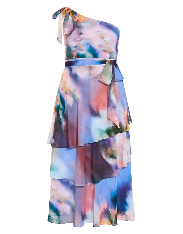 City Chic - Enchant Bouquet One Shoulder Maxi Dress