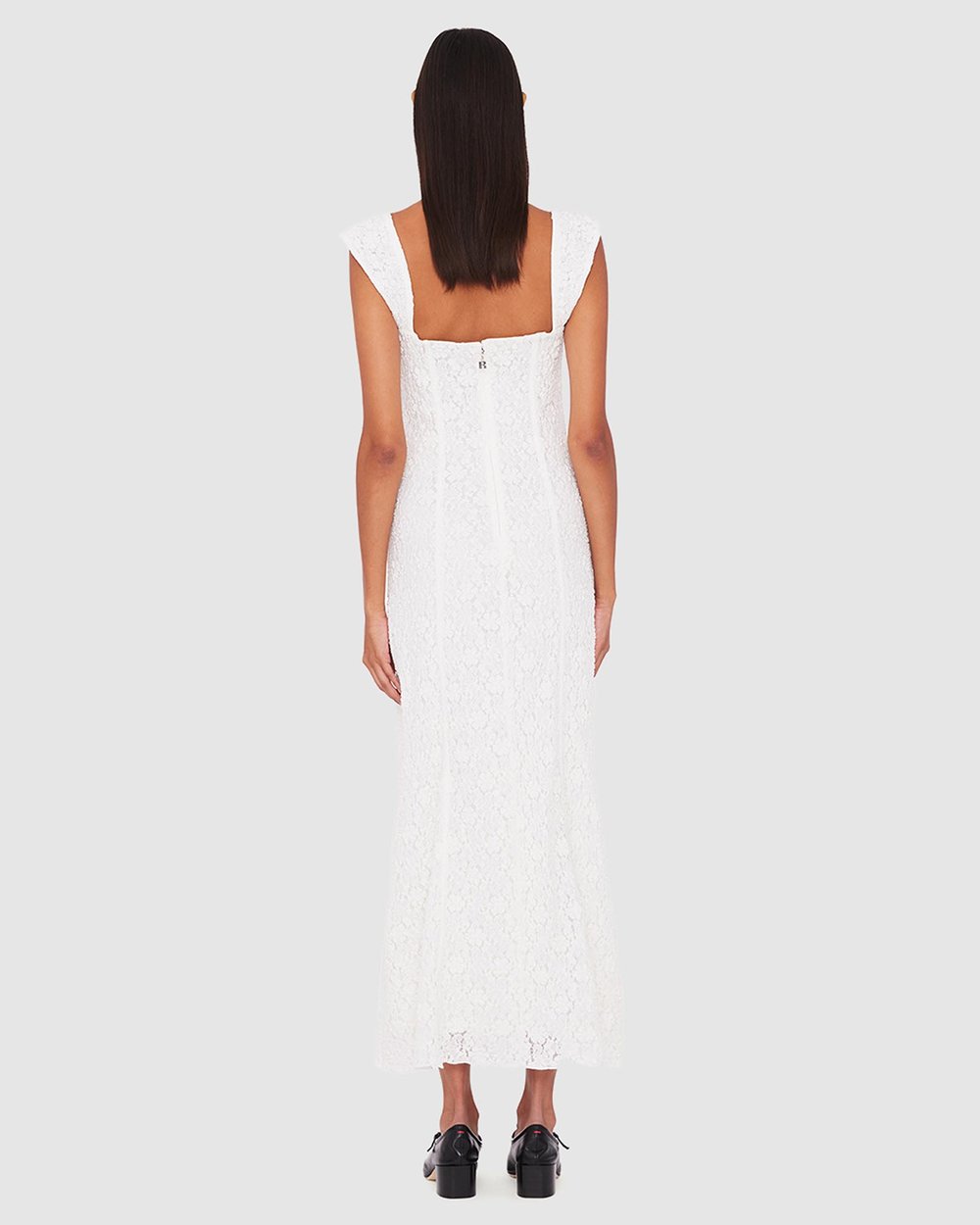 rotate lace wide strap dress ROTATE Lace Wide Strap Dress in Bright White