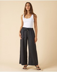 CAMIXA - Palazzo Linen Pants