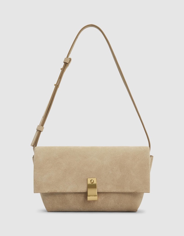 Oroton - Etta Medium Suede Clutch