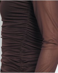 AERE - Chloe Off Shoulder Mesh Top