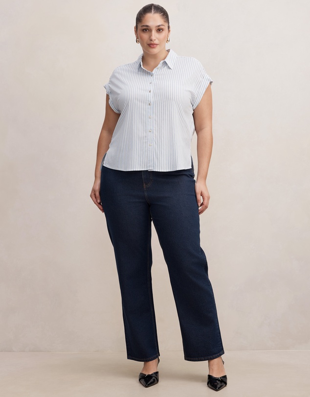 Forever New - Tia Curve Collar Button Shirt