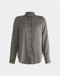 Forcast - Wanda Stripe Satin Shirt