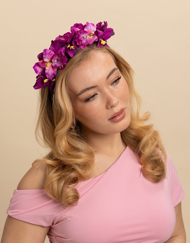 Morgan & Taylor - Amrita Flower Crown in Purple