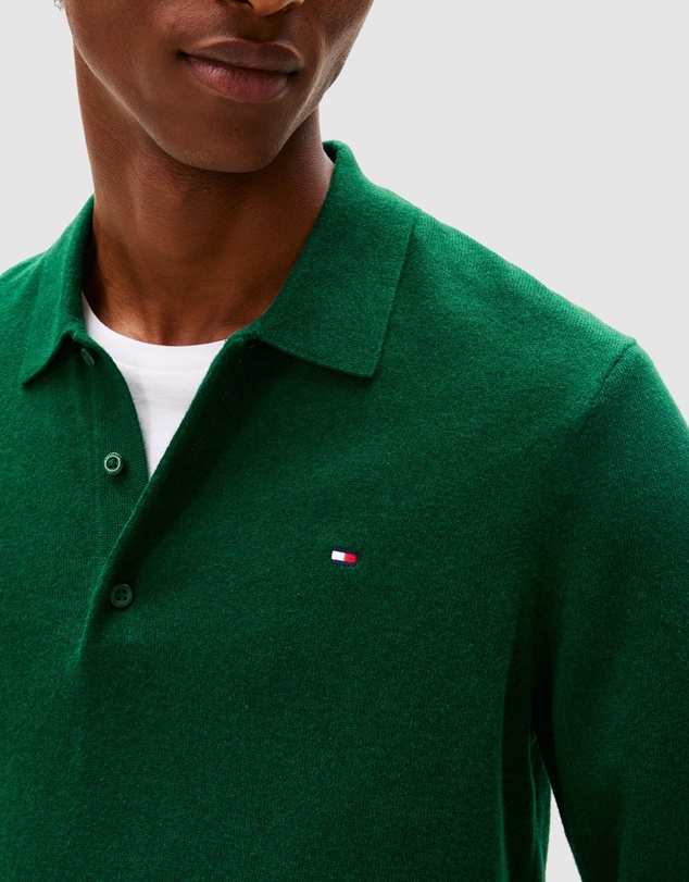 Tommy Hilfiger - Long Sleeve Regular Polo Shirt With Cashmere