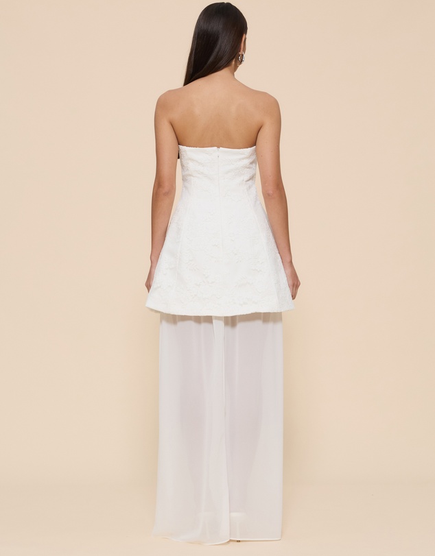 CHANCERY - Mia Strapless Lace And Chiffon Maxi Dress