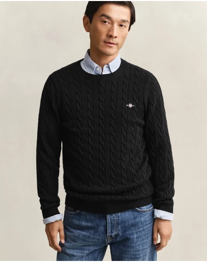 Gant - Cotton Cable Crew Neck Knit