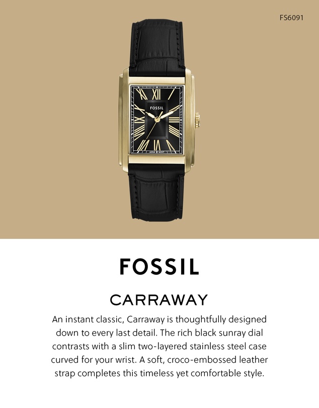 Fossil - Carraway Black Analogue Watch